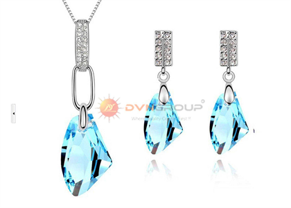 Rhodium Plated | Gemstone Pendant Sets